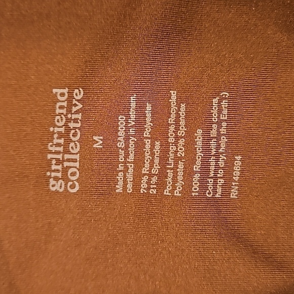 💕GIRLFRIEND COLLECTIVE💕 Compressive Pocket Leggings ~ Earth Brown Medium M NWT - Picture 13 of 16